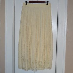 Ivory Lace Maxi Skirt